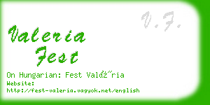 valeria fest business card